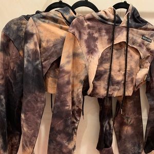 Tie dye crop sweater